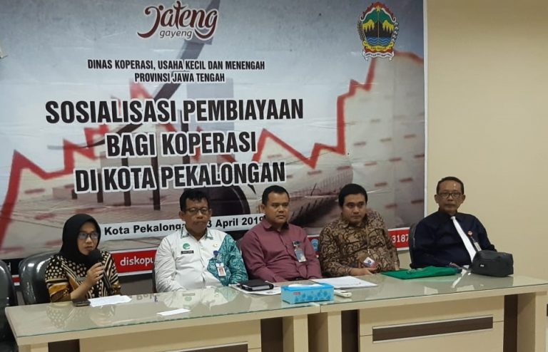 Sosialisasi Pembiayaan bagi koperasi kota pekalongan bersama dinas umkm provinsi, lpdb dan pt jamkrida jateng