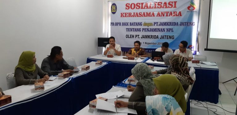 Sosialisasi penjaminan npl oleh jamkrida jateng dengan pd bpr bkk batang