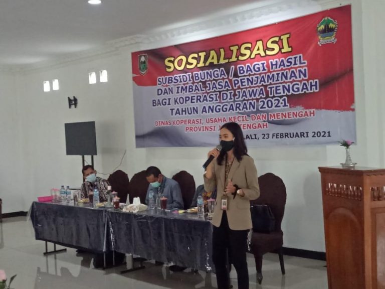 Sosialisasi subsidi bunga dan IJP bagi koperasi kab Boyolali dengan total peserta hadir 48 koperasi