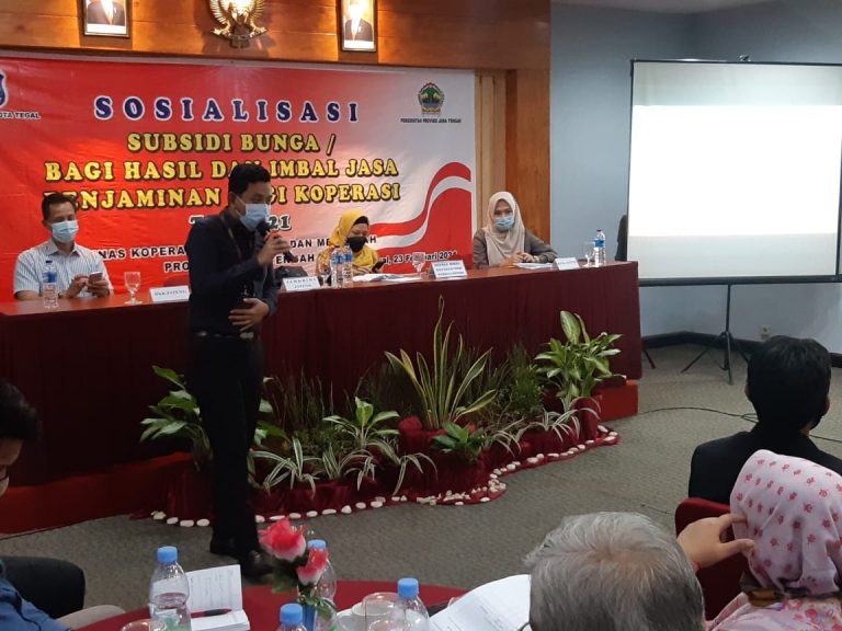 Sosialisasi subsidi bunga dan IJP bagi koperasi kota tegal peserta hadir 30 koperasi