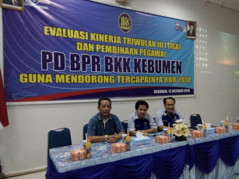 evaluasi kinerja dan pembinaan pegawai Seluruh cabang BPR BKK Kebumen