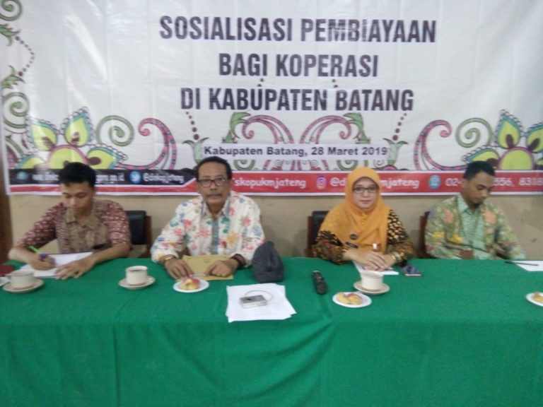 sosialisasi pembiayaan bagi koperasi dengan bank jateng cabang Batang, LPDB Dinas Koperasi Kabupaten Batang